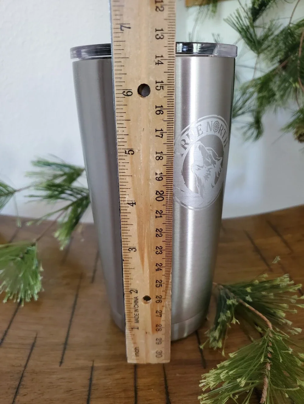 True North Wolf Etched 20oz Stainless Steel Vacuum Insulated Travel Tumbler Mug